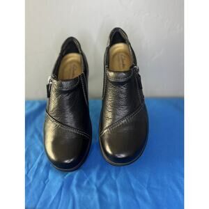 Clarks Women's Carleigh Ray side-zip shoes in Black - 7 1/2 M